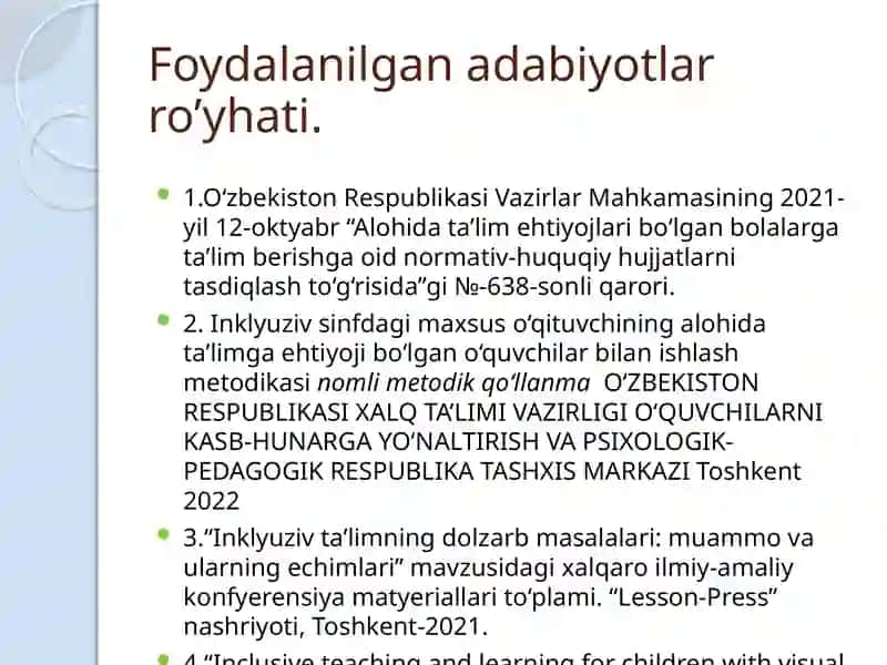 INKLUZIV TA’LIMNI TASHKIL ETISHDA RESURS O’QITUVCHINING O’RNI 4