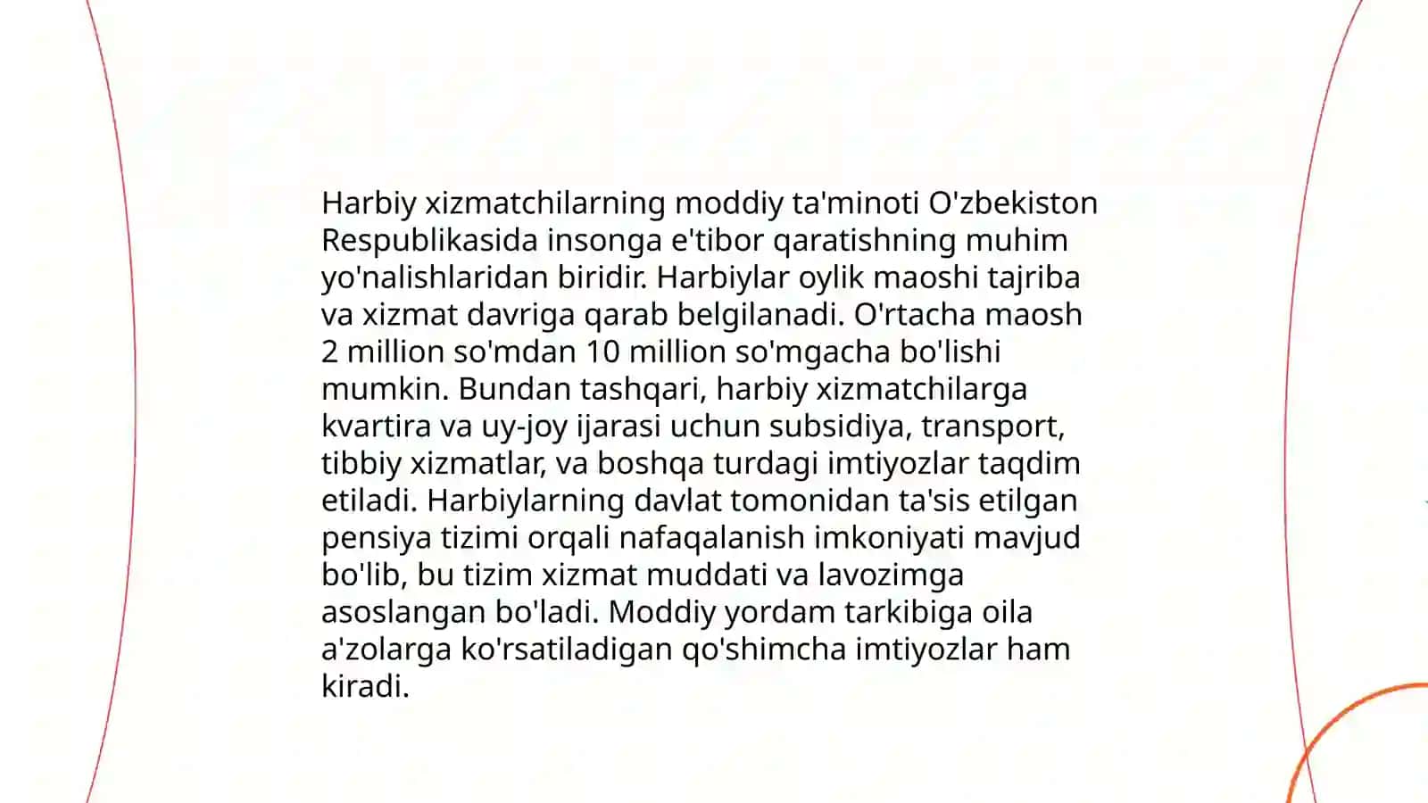 Harbiy xizmatchilarning mehnat sharoitlari 4