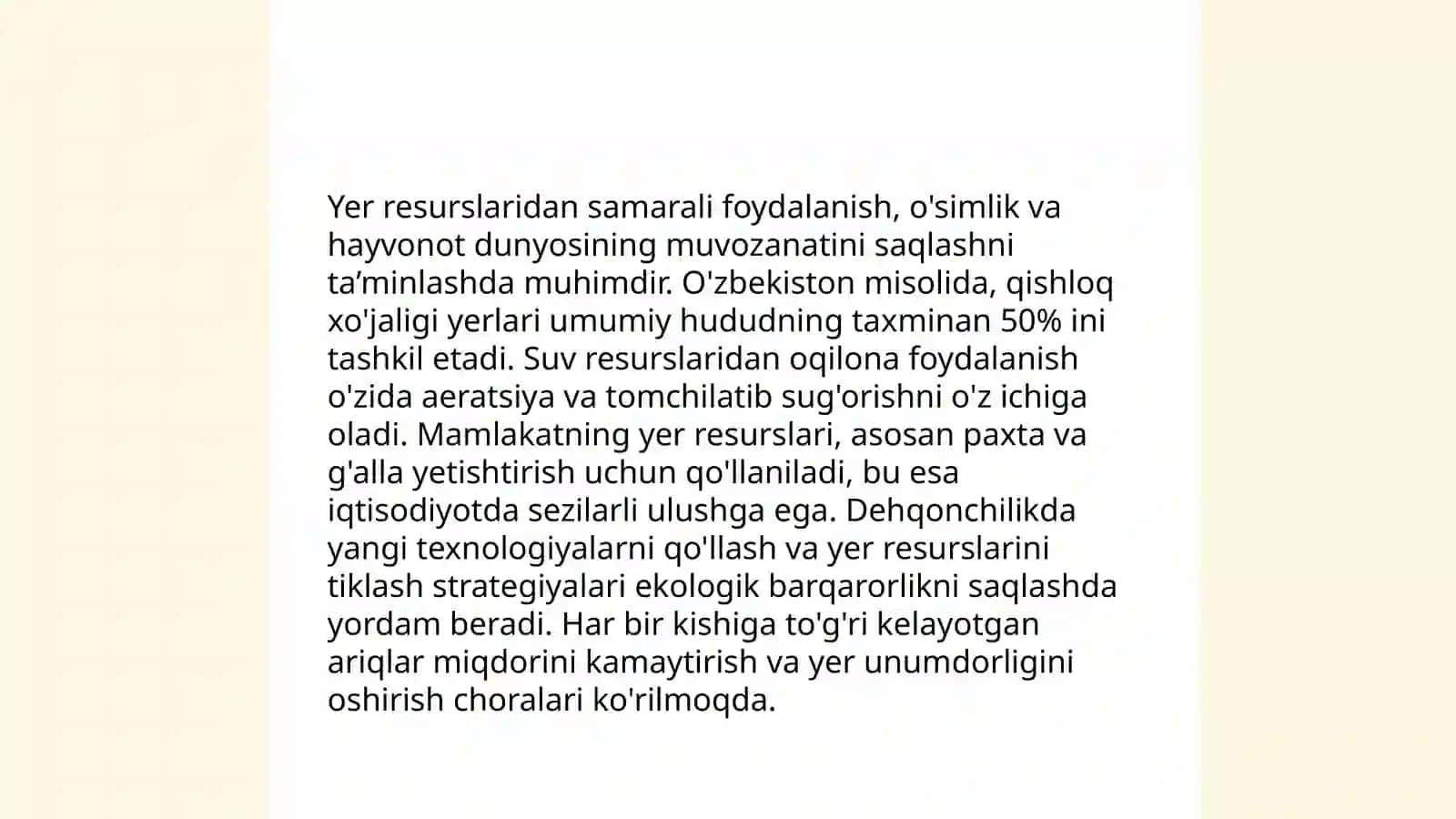 Antropogen omillarning biosferaga salbiy ta'sirini kamaytiramiz 4