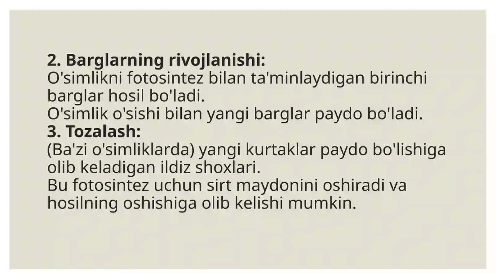 O’sish fazalari, tiplari va qonuniyatlari 4