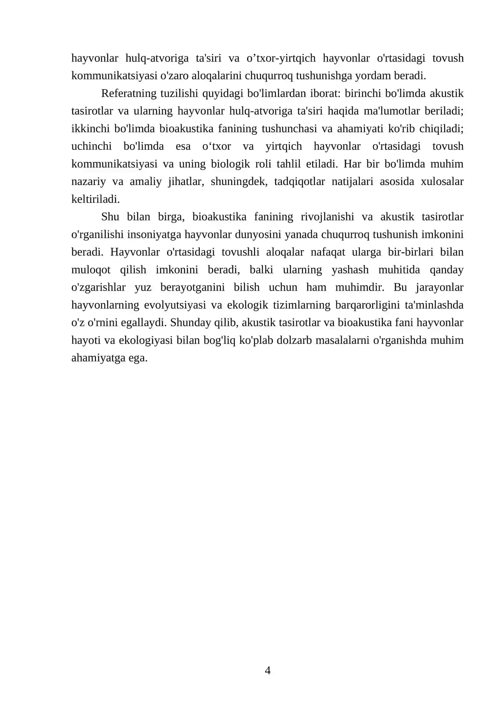 Akustik tasirotlar. Bioakustika fani boyicha tushuncha 4