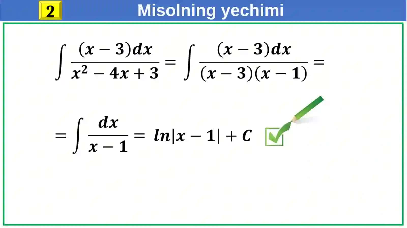 Integrallashning eng sodda qoidalari 4