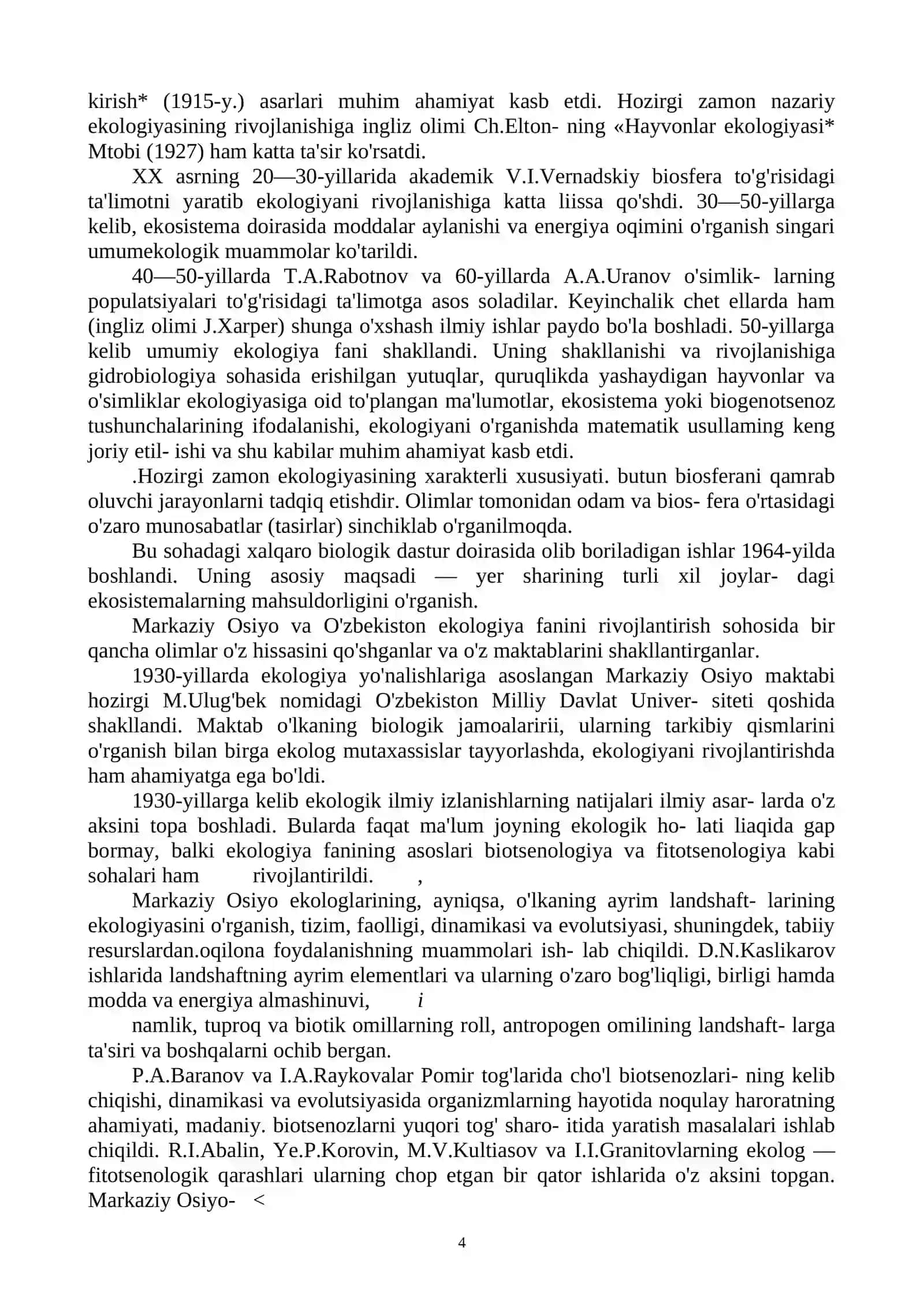 Ekologiya faning predmeti va vazifalari 4