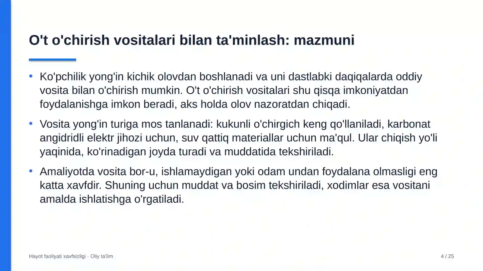 neft mahsulotlarini tashishda o't o'chirish vositalari bilan ta'minlash 8731 4