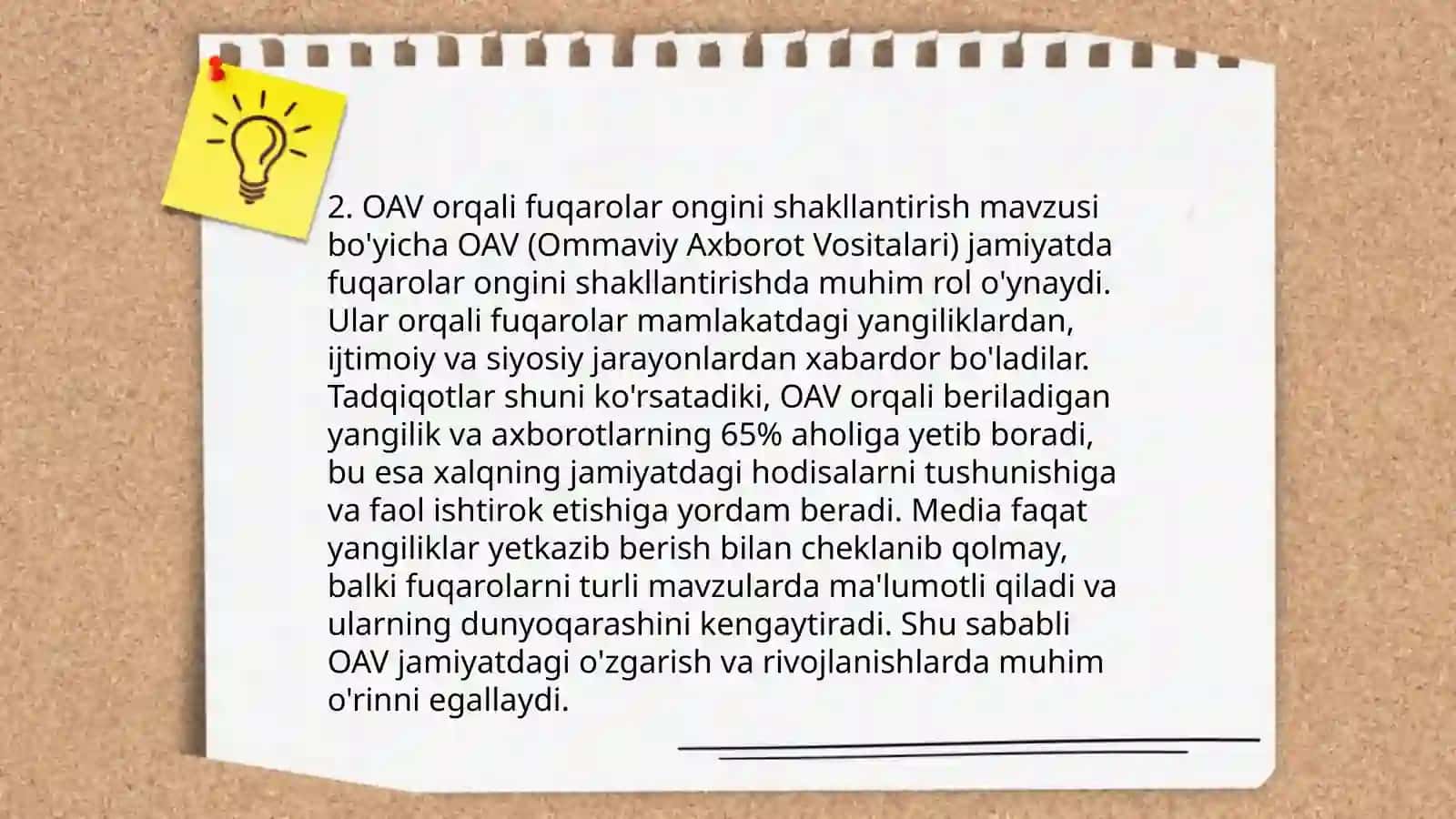 Ommaviy axborot vositalarining fuqarolik jamiyatidagi o‘rni 4