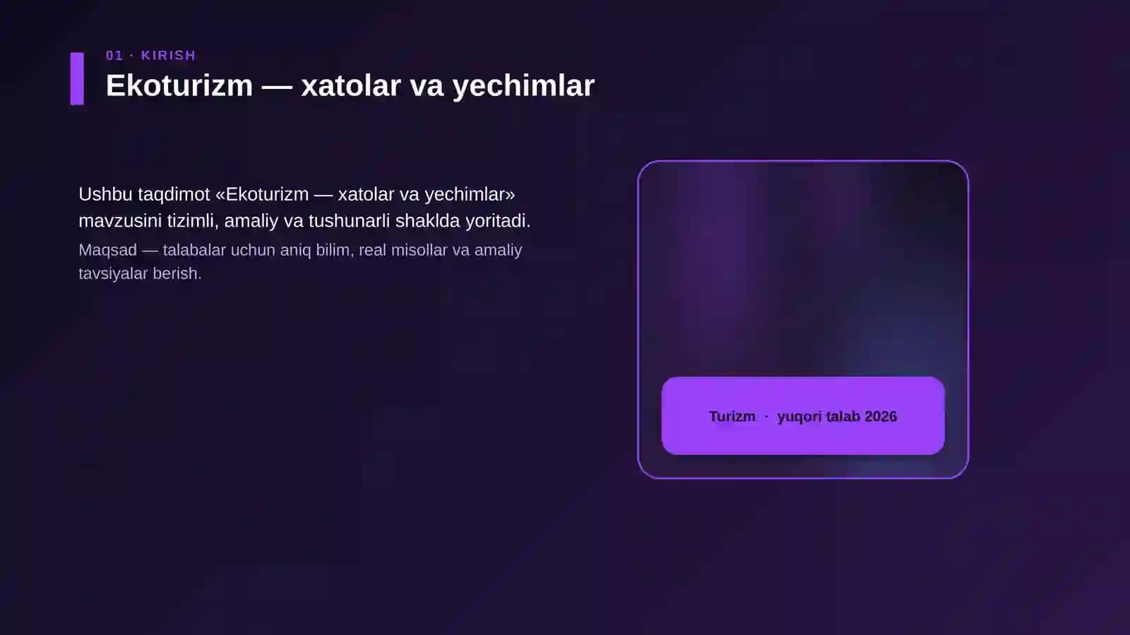 Ekoturizm — xatolar va yechimlar 4