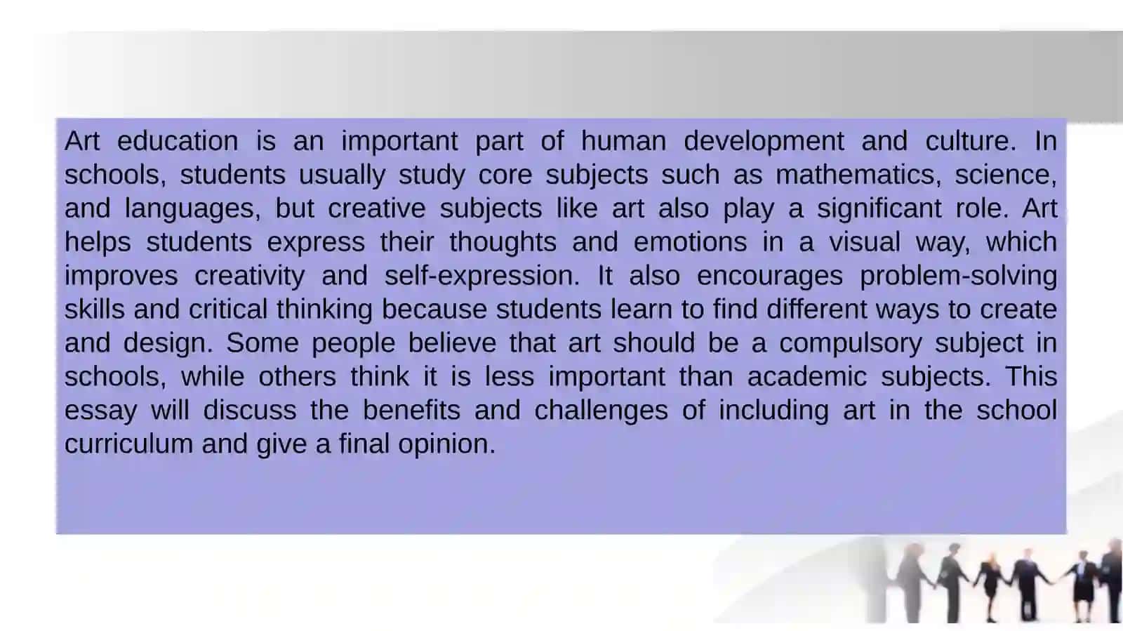 Should art be part of the school 4