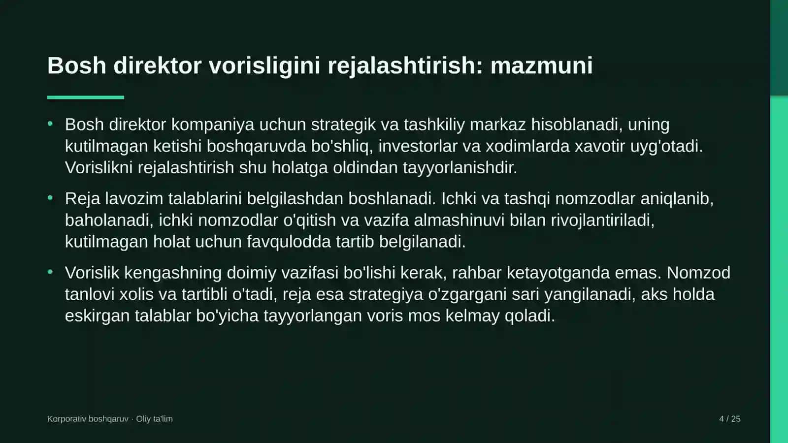 brokerlik kompaniyalarida bosh direktor vorisligini rejalashtirish 3746 4