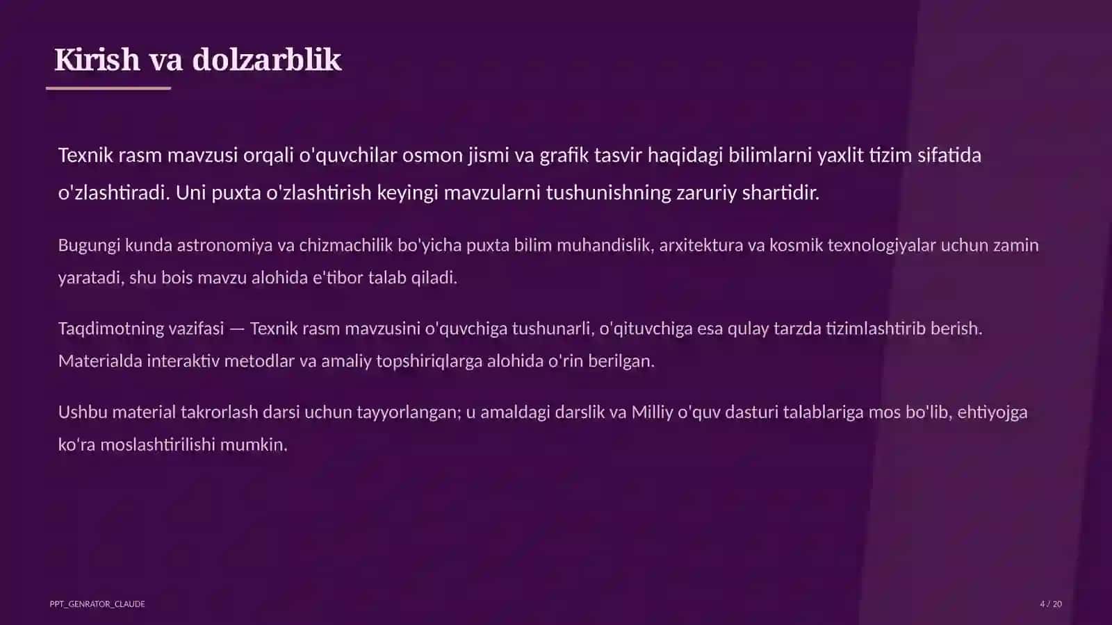 Texnik rasm (8-sinf) 4