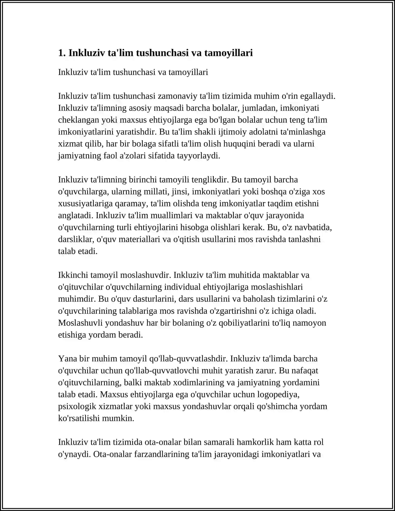 INKLYUZIV TA’LIMNING NAZARIY ASOSLARI VA UNING RIVOJLANISH TARIXI 4