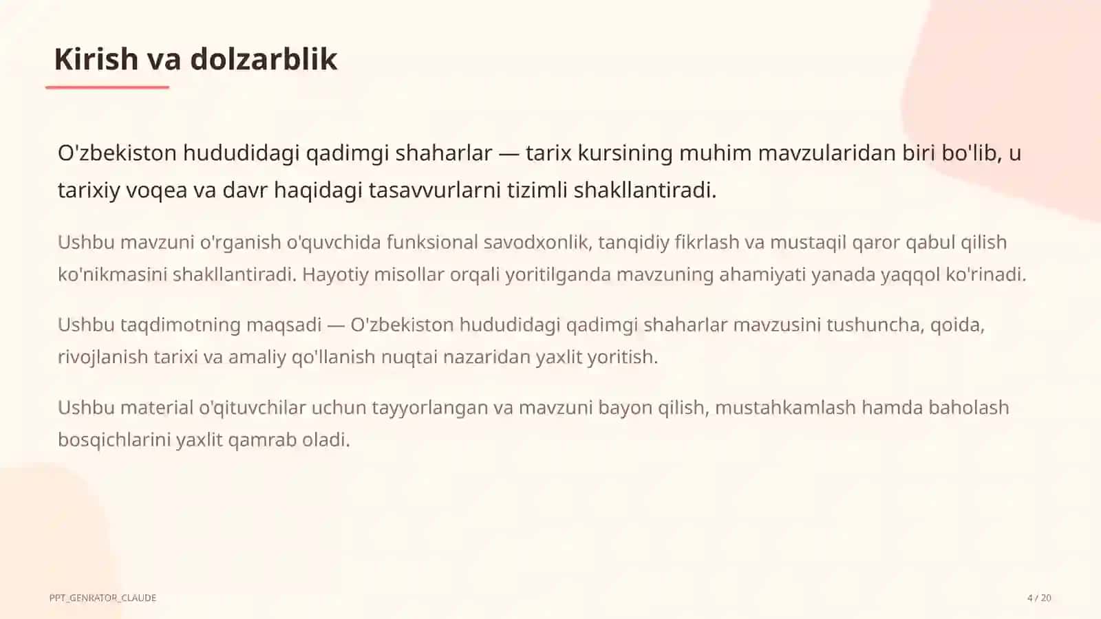 O'zbekiston hududidagi qadimgi shaharlar (5-sinf) 4