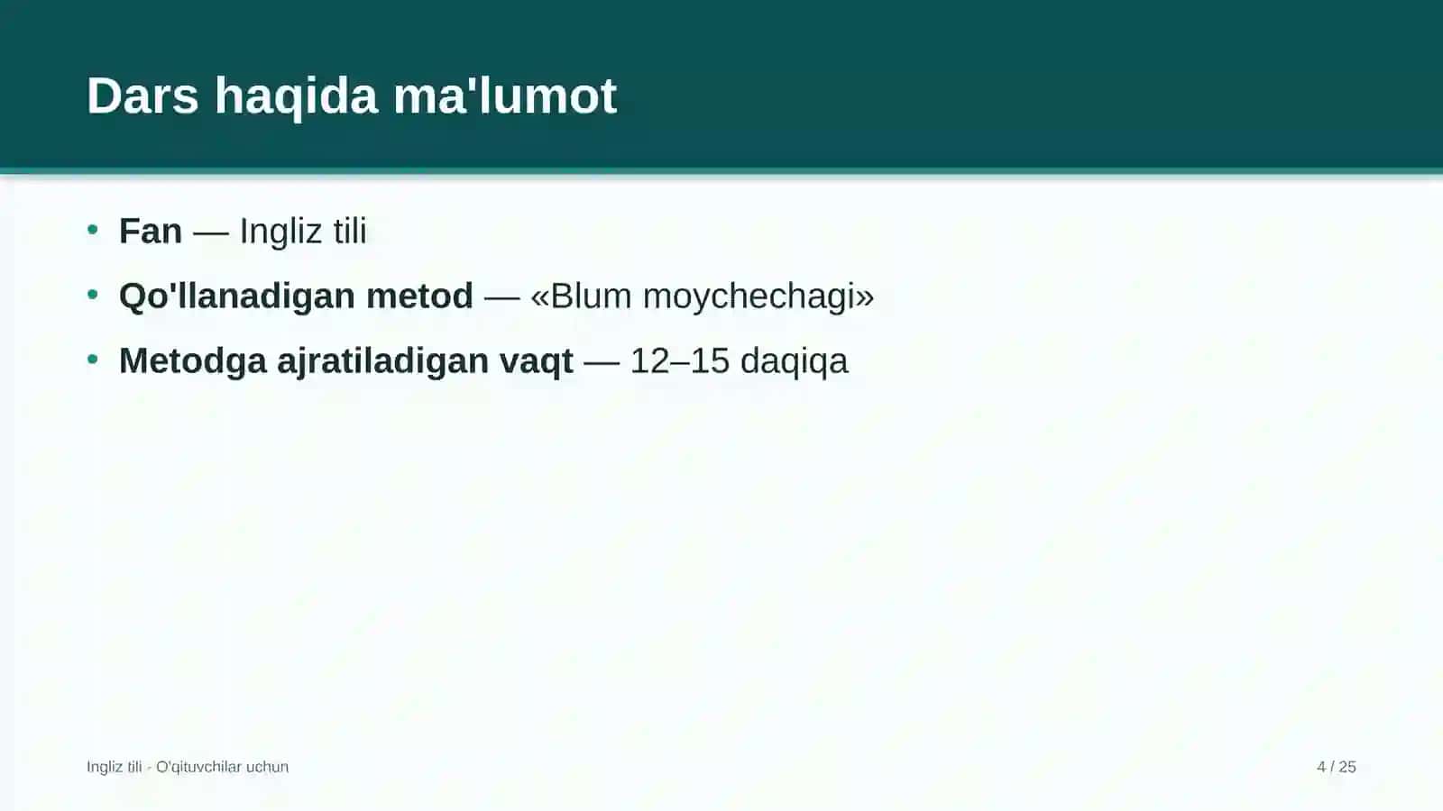ingliz tili darslarida blum moychechagi metodidan foydalanish 8404 4