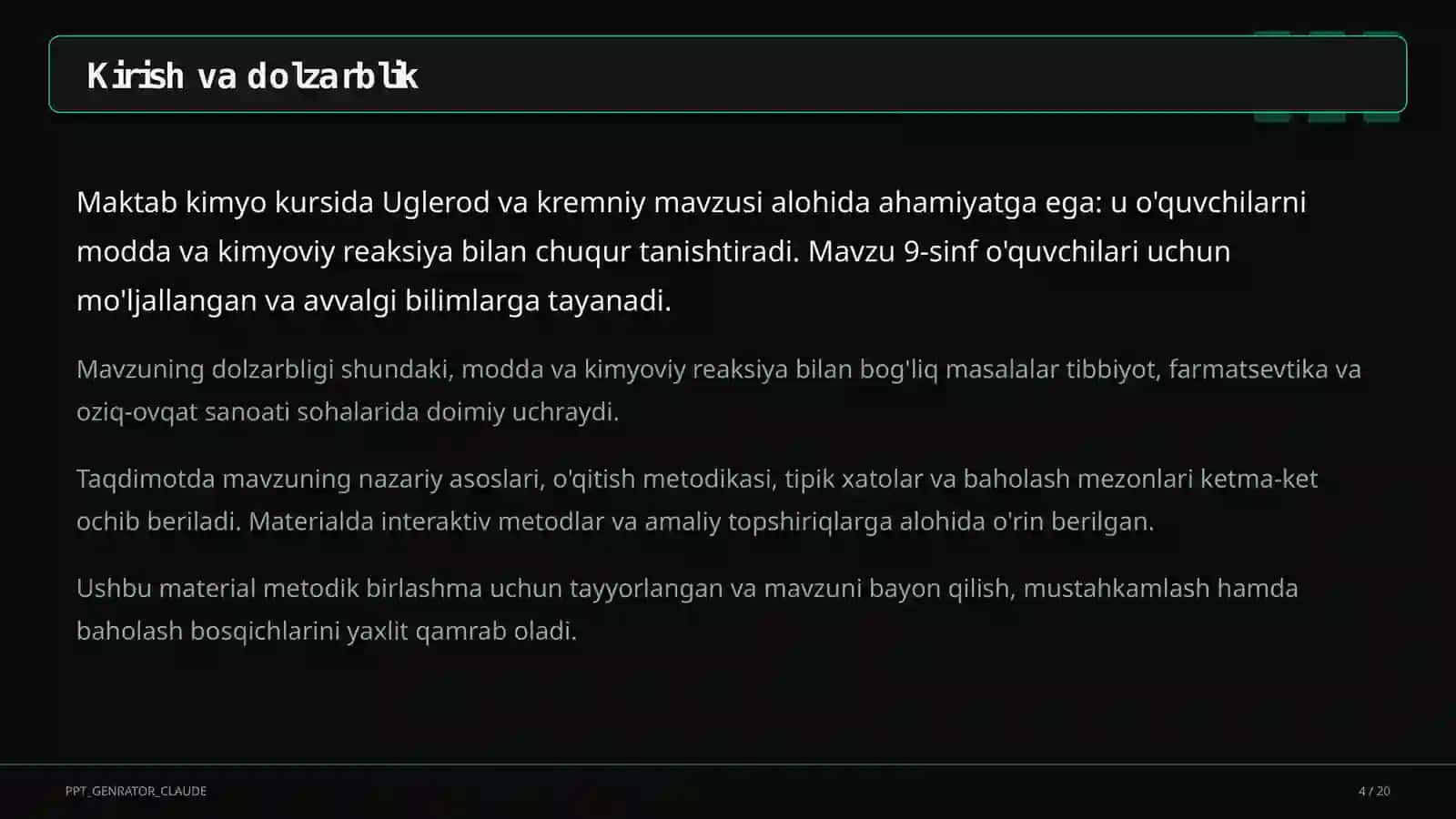 Uglerod va kremniy (9-sinf) 4