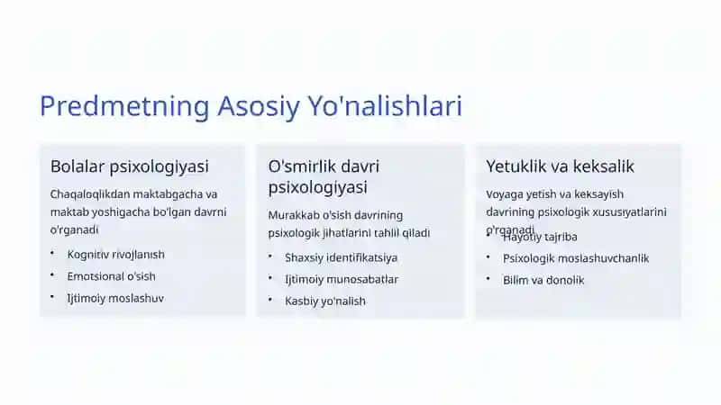 Yosh Psixologiyasining Predmeti 4