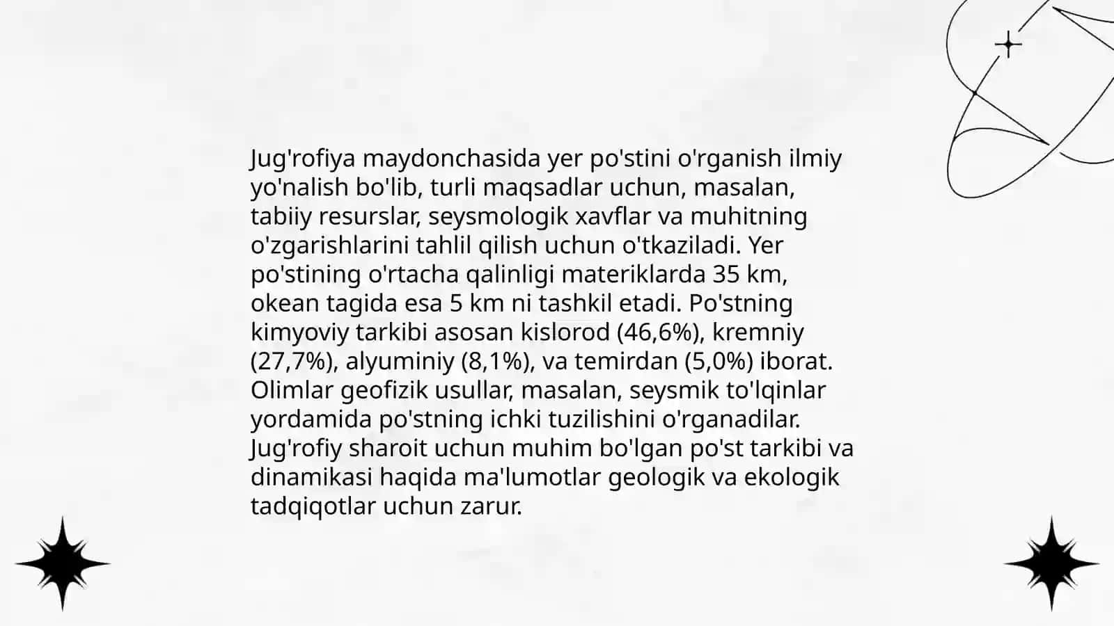 Jug'rofiya maydonchasi, tirig tabiat burchagi,o'quv tajriba uchastkasida darslarmi o'tkazish metodikasi 4