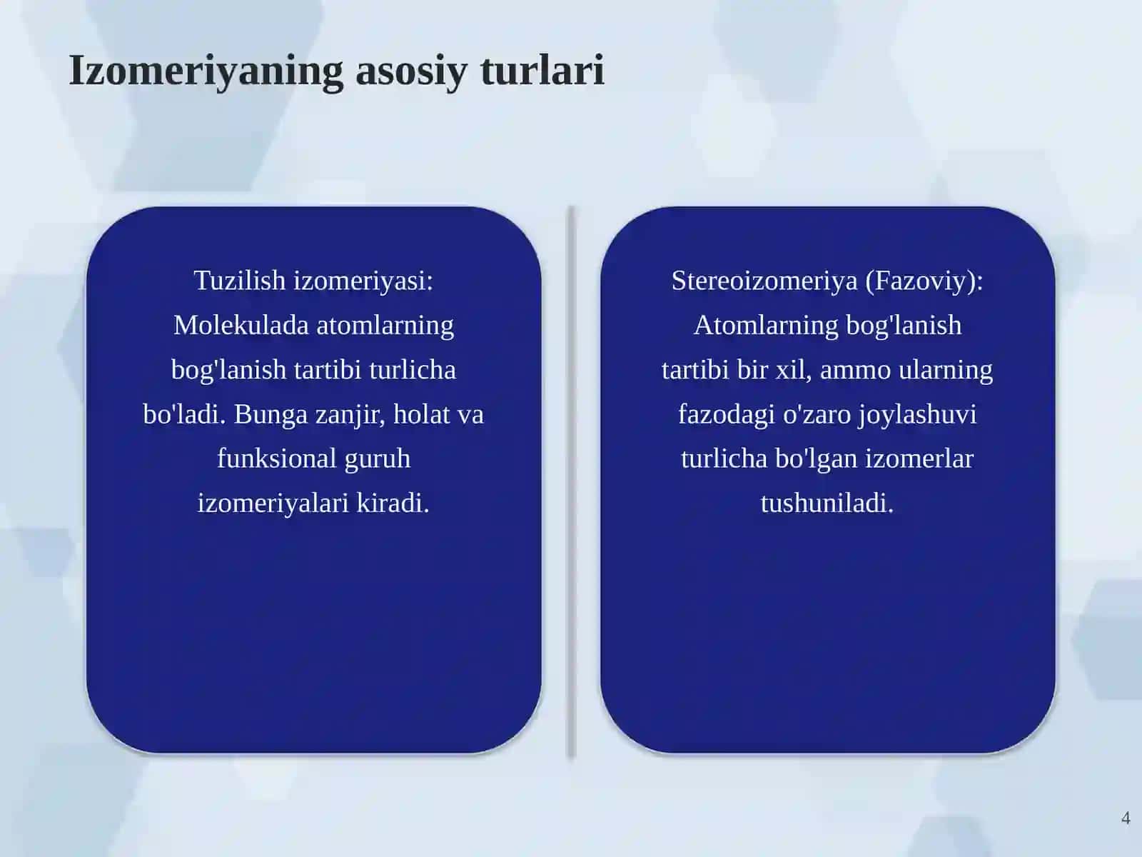 Organik birikmalarning stereoizometriyasi 4