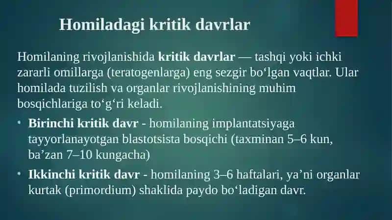 Ona qornida rvojlanish patologiyasi 4