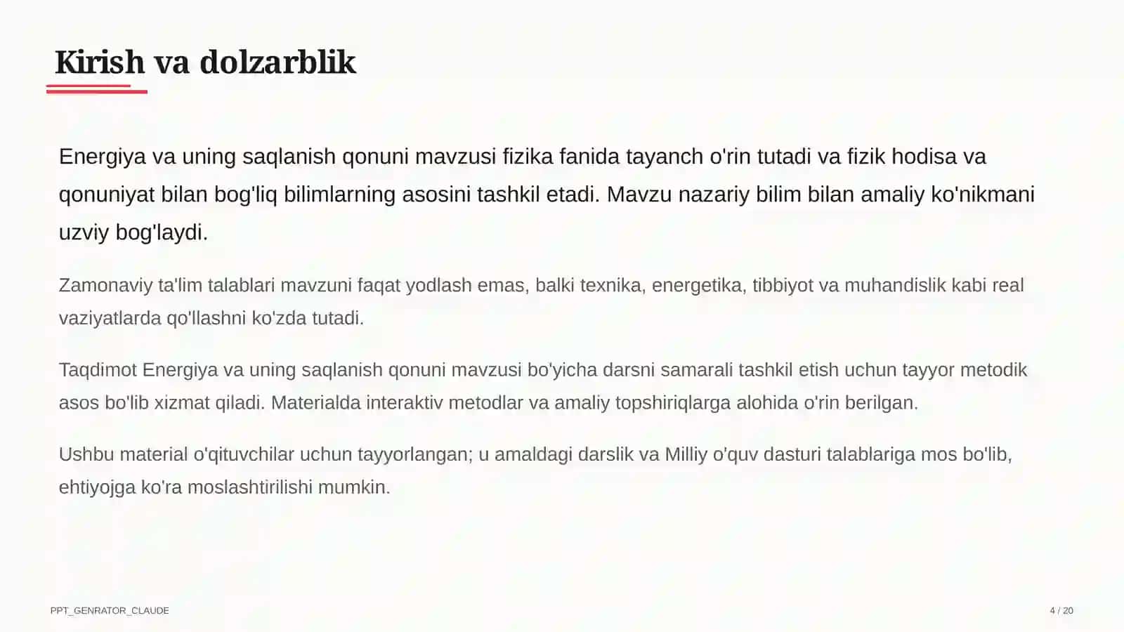 Energiya va uning saqlanish qonuni (7-sinf) 4