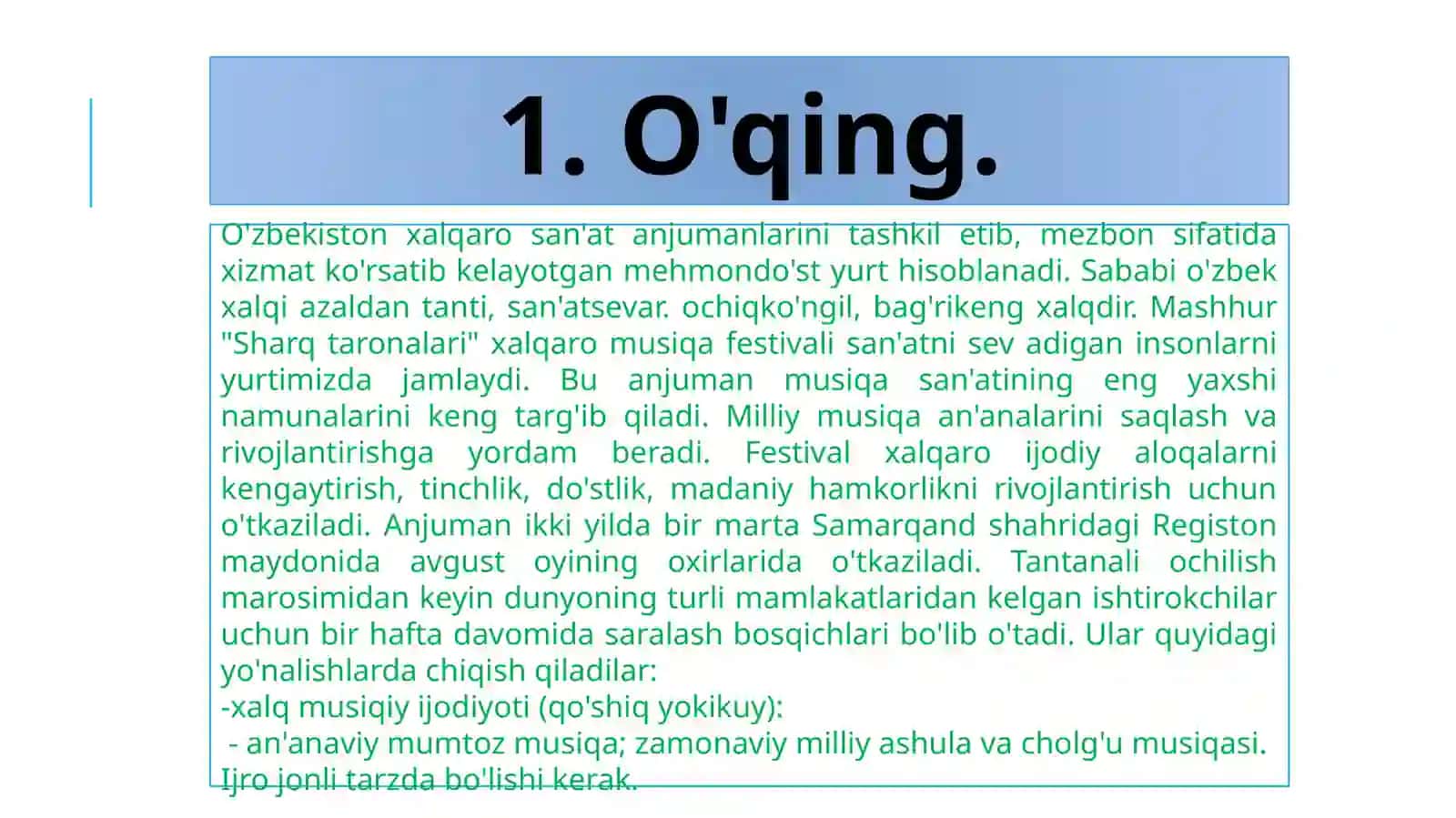 Sharqtaronalari Darsrejasi 4