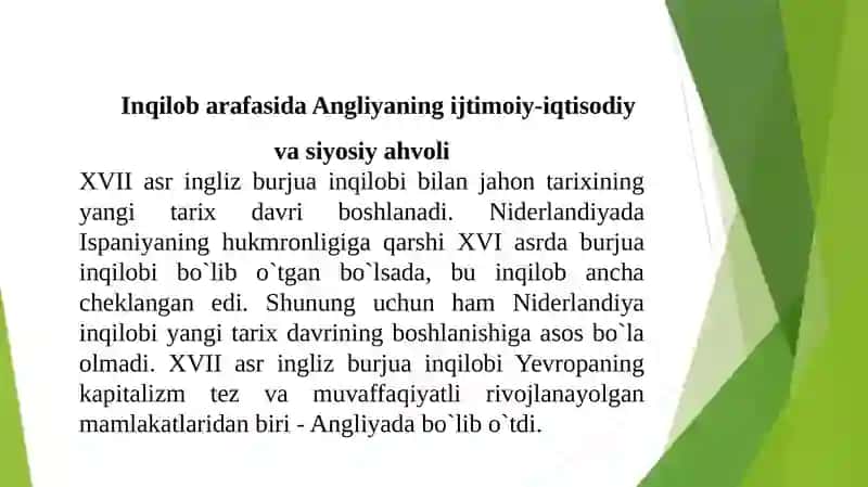 Inqilobarafasida Angliyaning iqtisodiy-vasiyosiyahvoli 4