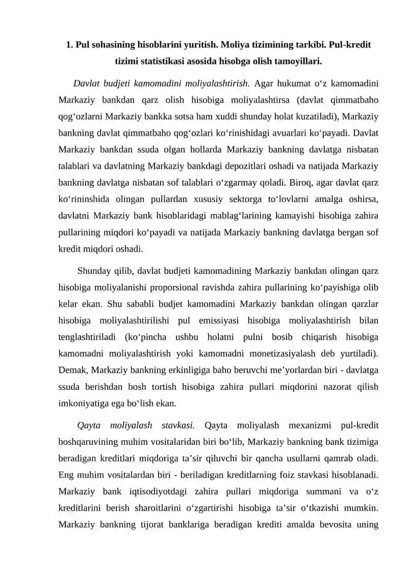 Pul sektorida beqarorlik omillari 4