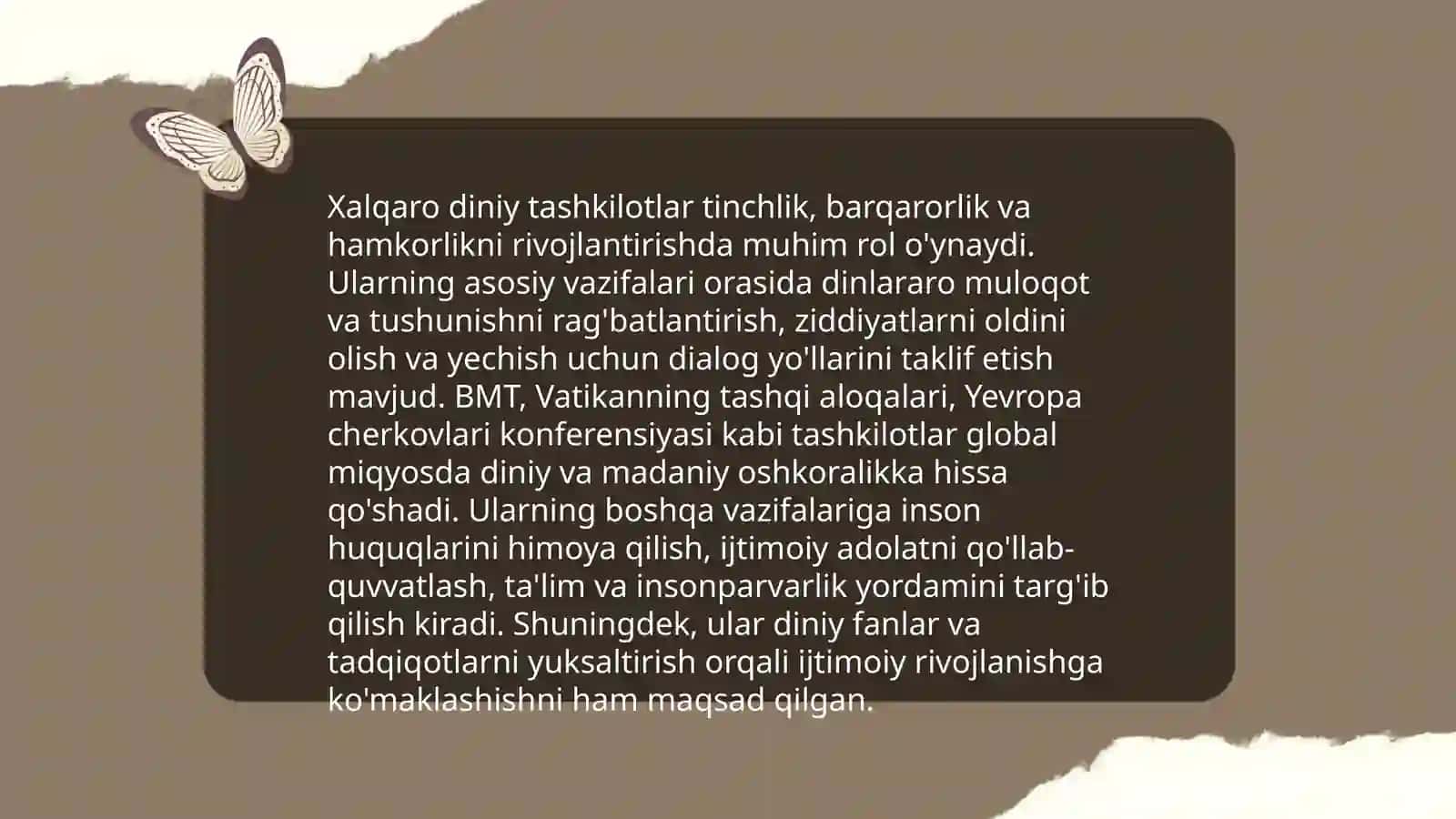 Xalqaro diniy tashkilotlar faoliyatining tarixi va ularning barqaror rivojlanishi 4