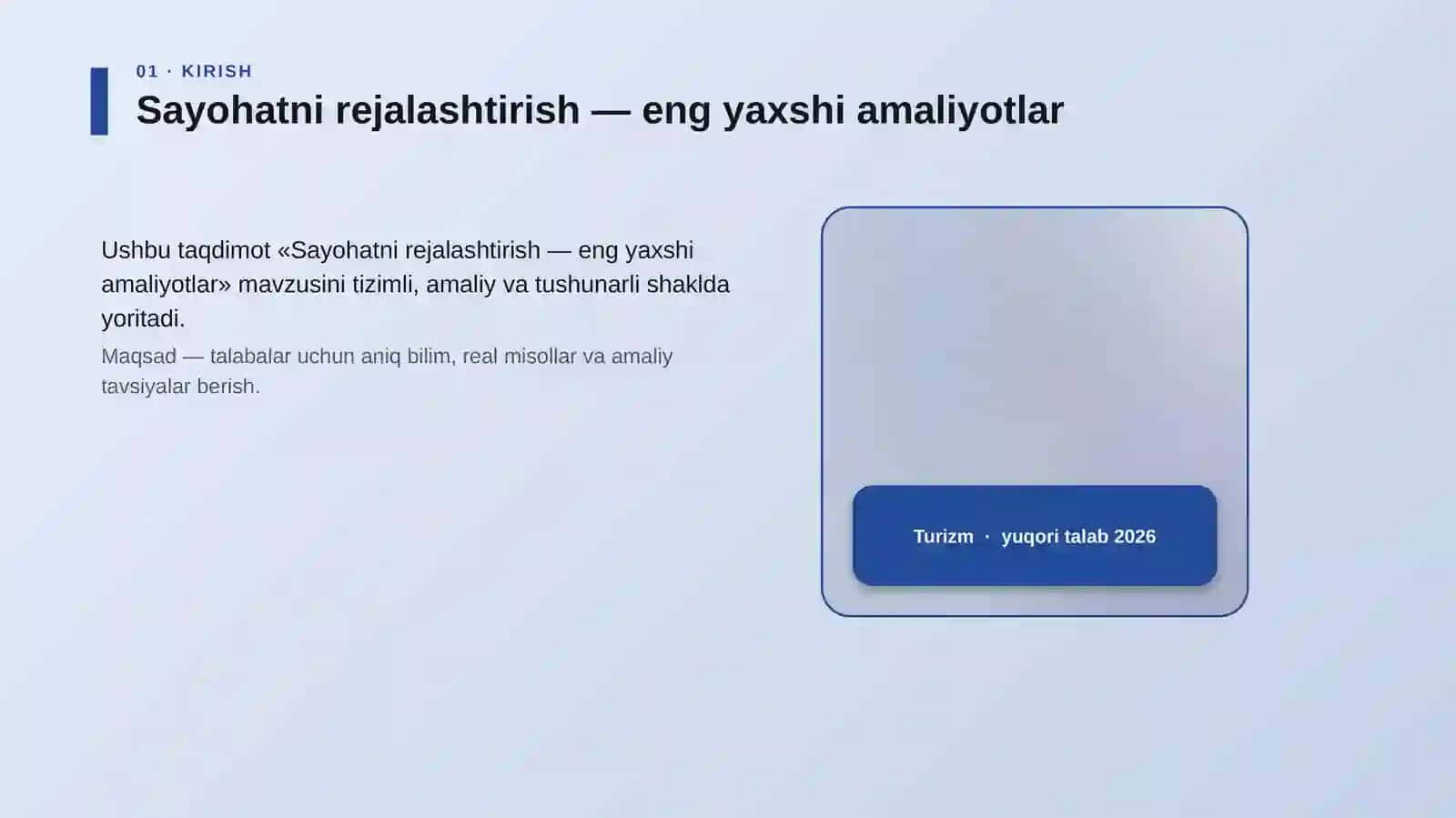 Sayohatni rejalashtirish — eng yaxshi amaliyotlar 4