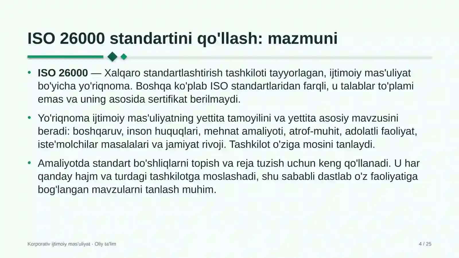 zargarlik ustaxonalarida iso 26000 standartini qo'llash 9899 4