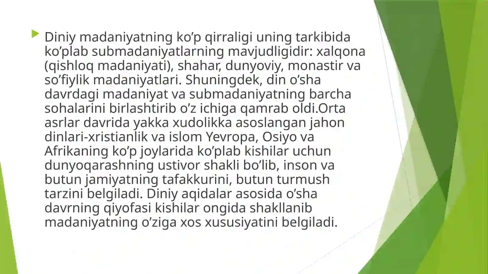 Diniy madaniy an’analarning jamiyat      taraqqiyotiga ta’siri 4