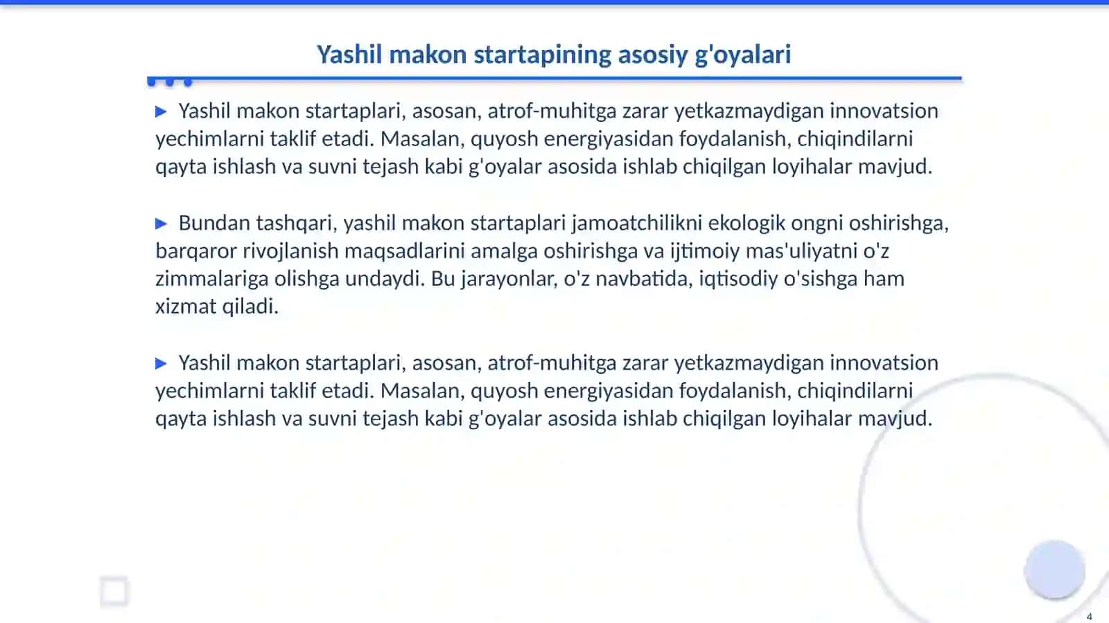 Yashil makon startap loyihasi 4