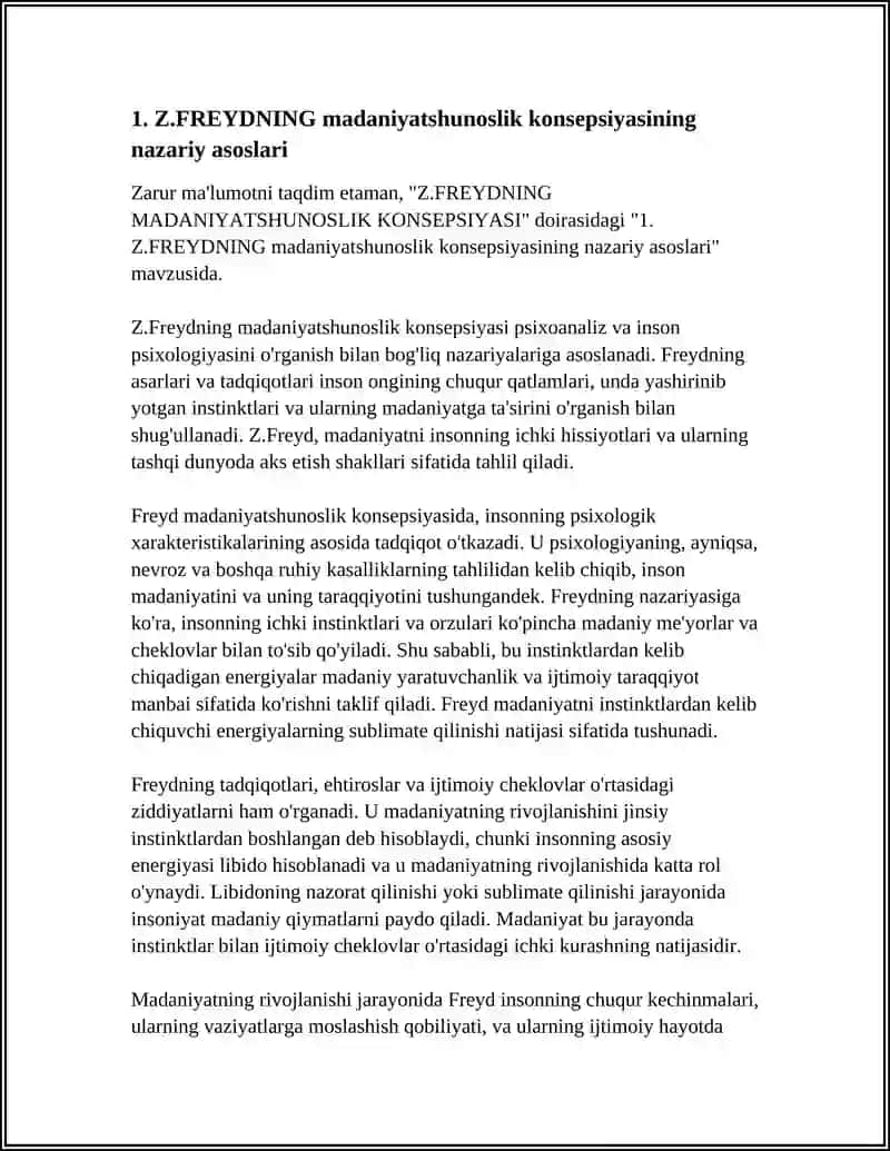 Z.FREYDNING MADANIYATSHUNOSLIK KONSEPSIYASI 4