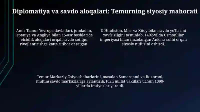 Amir Temurning davlatchilik faoliyati 4