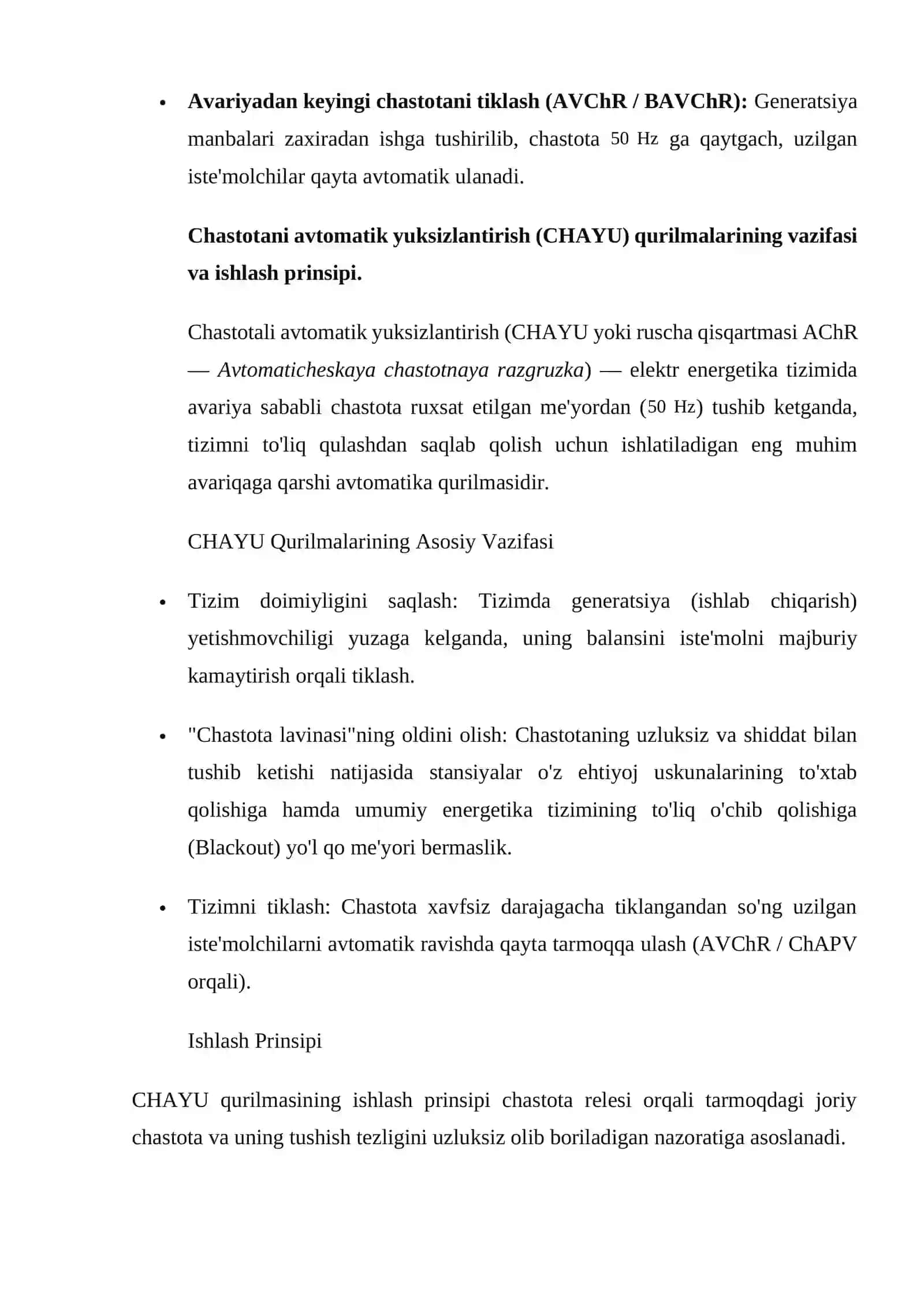 Chastotani avtomatik yukisizlantirish (CHAYU) qurilmalari 4