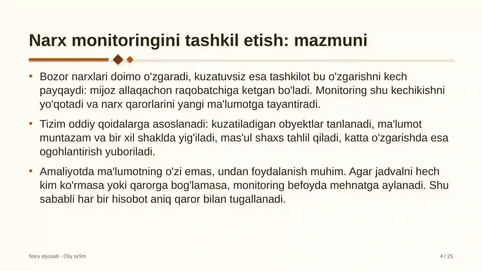marosim xizmatlarida narx monitoringini tashkil etish 3938 4