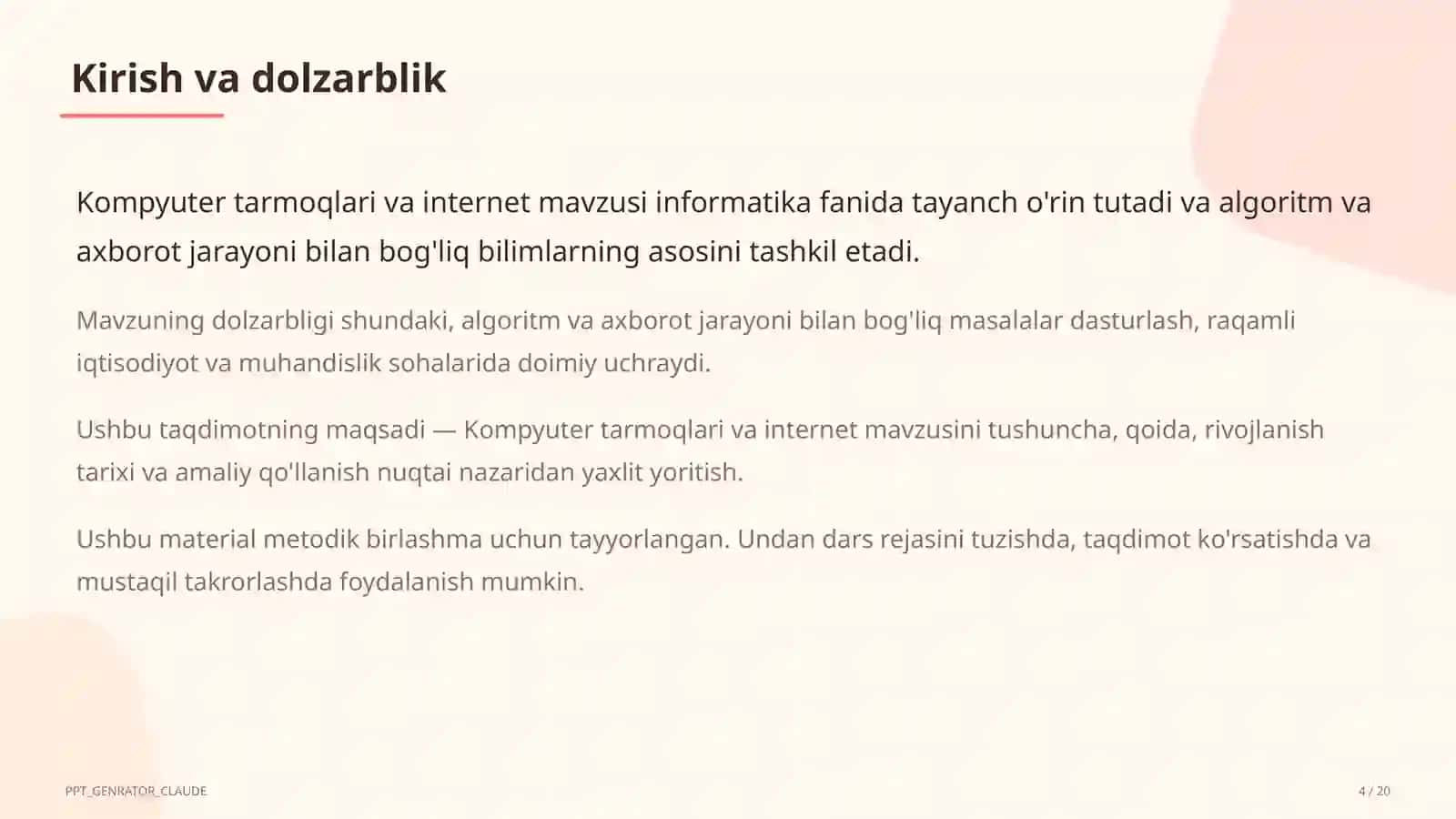 Kompyuter tarmoqlari va internet (9-sinf) 4