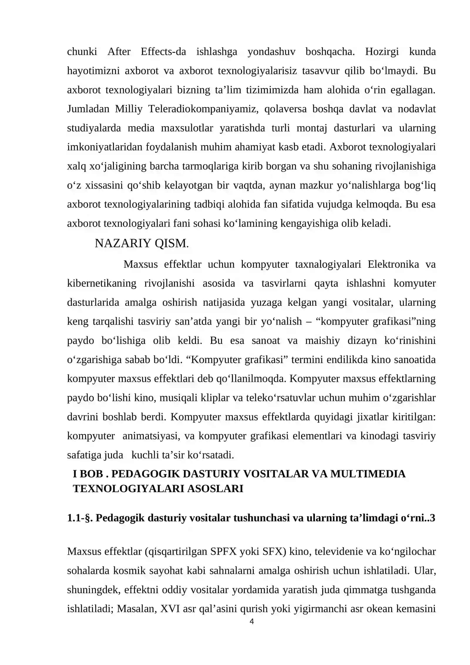 Pedagogik dasturiy vositalar yaratishda After Yeffects imkoniyatlardan foydalanish 4
