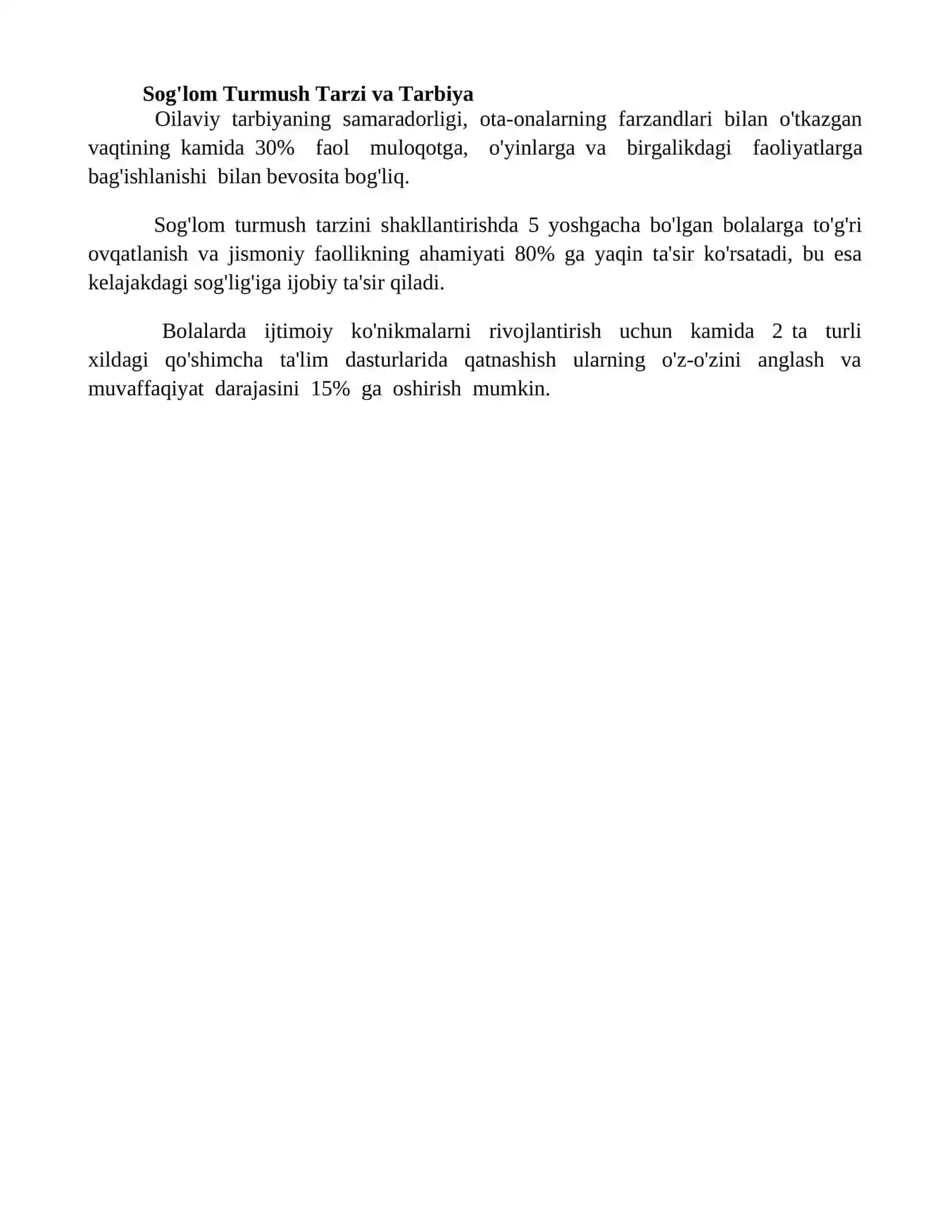 Bugungi kunda oilaviy tarbiya borasidagi zamonaviy qarashlar 4