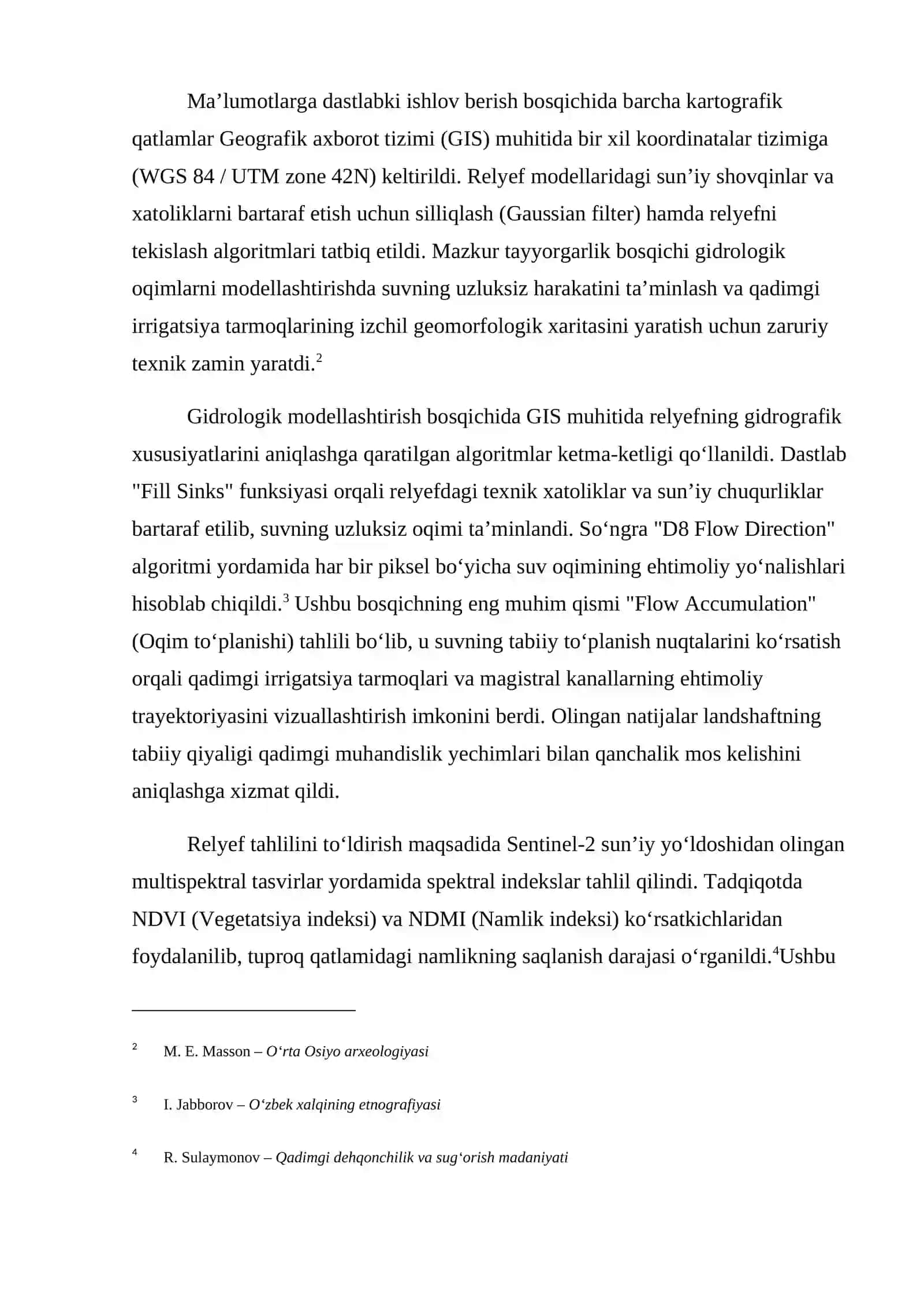 GIDRO-ARXEOLOGIK MODELLASHTIRISH: QADIMGI SUGʻORISH TIZIMLARI VA LANDSHAFTNING RAQAMLI REKONSTRUKSIYASI 4