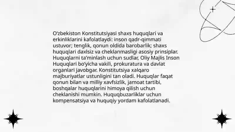 Shaxsning konstitutsiyaviy huquqiy holati 4