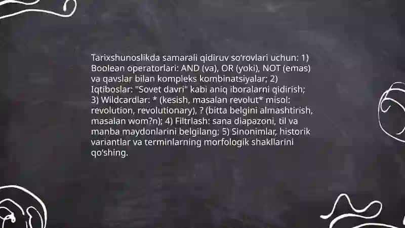 Tarixiy tadqiqotlarda qidiruv tizimidan foydalanish 4