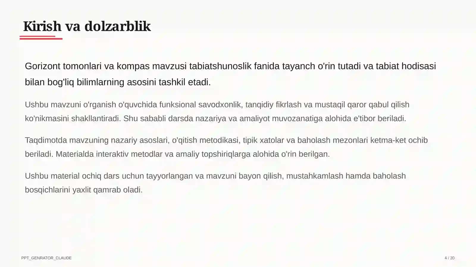 Gorizont tomonlari va kompas (3-sinf) 4