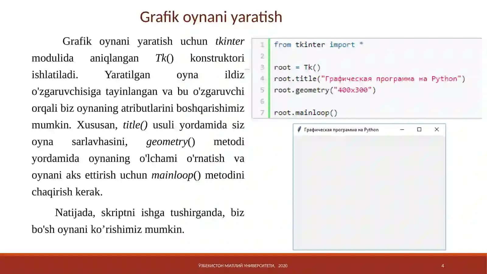 Pythondasturlashtili 4