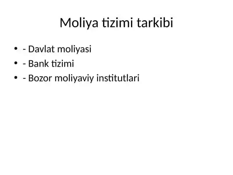Moliya tizimi va moliya statistikasi 4