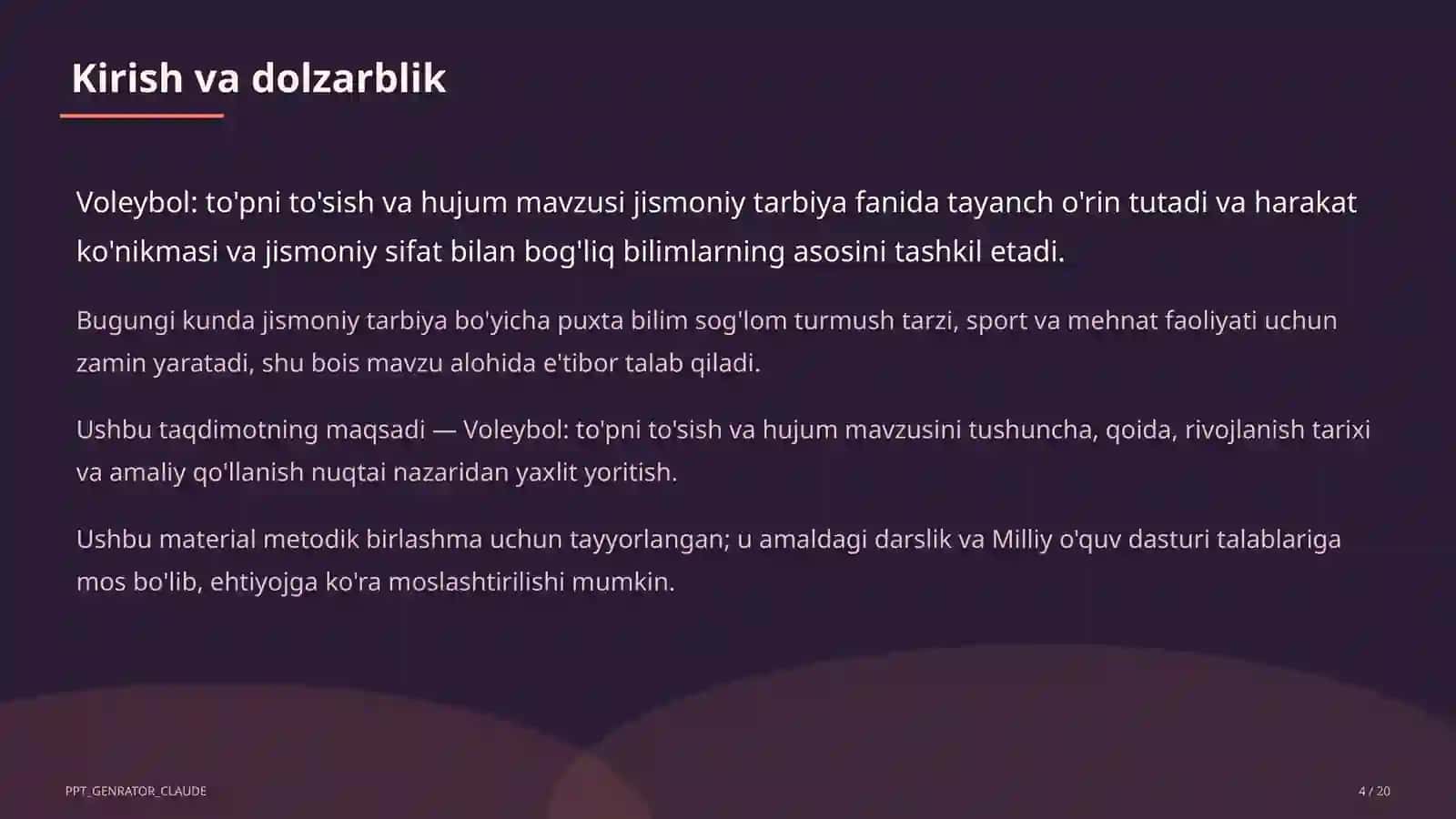 Vollеybol: to'pni to'sish va hujum (7-sinf) 4