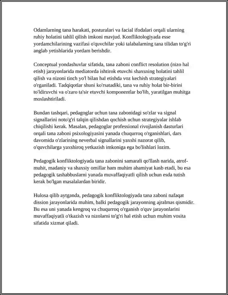 PEDAGOGIK KONFILIKTOLOGIYADA TANA ZABONI 4