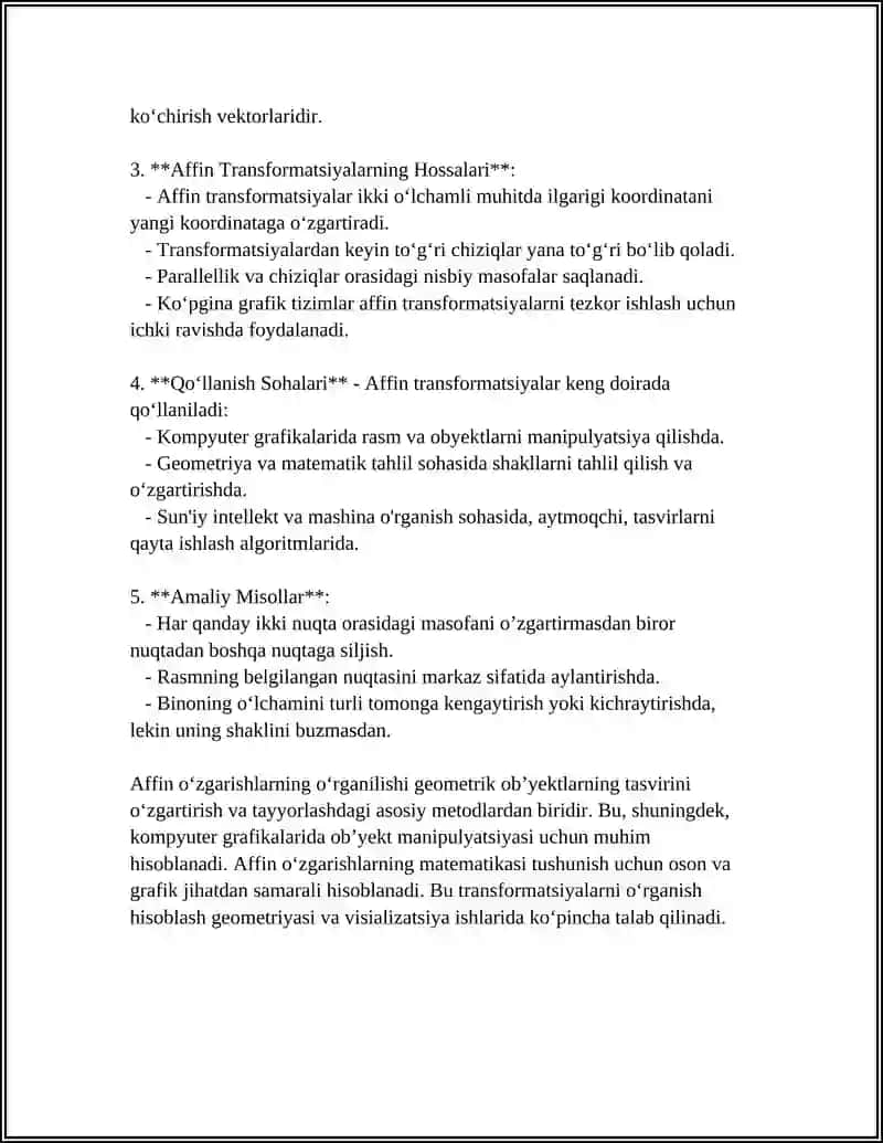 CHIZMA GEOMETRIYA VA MUHANDISLIK GRAFIKASI 4