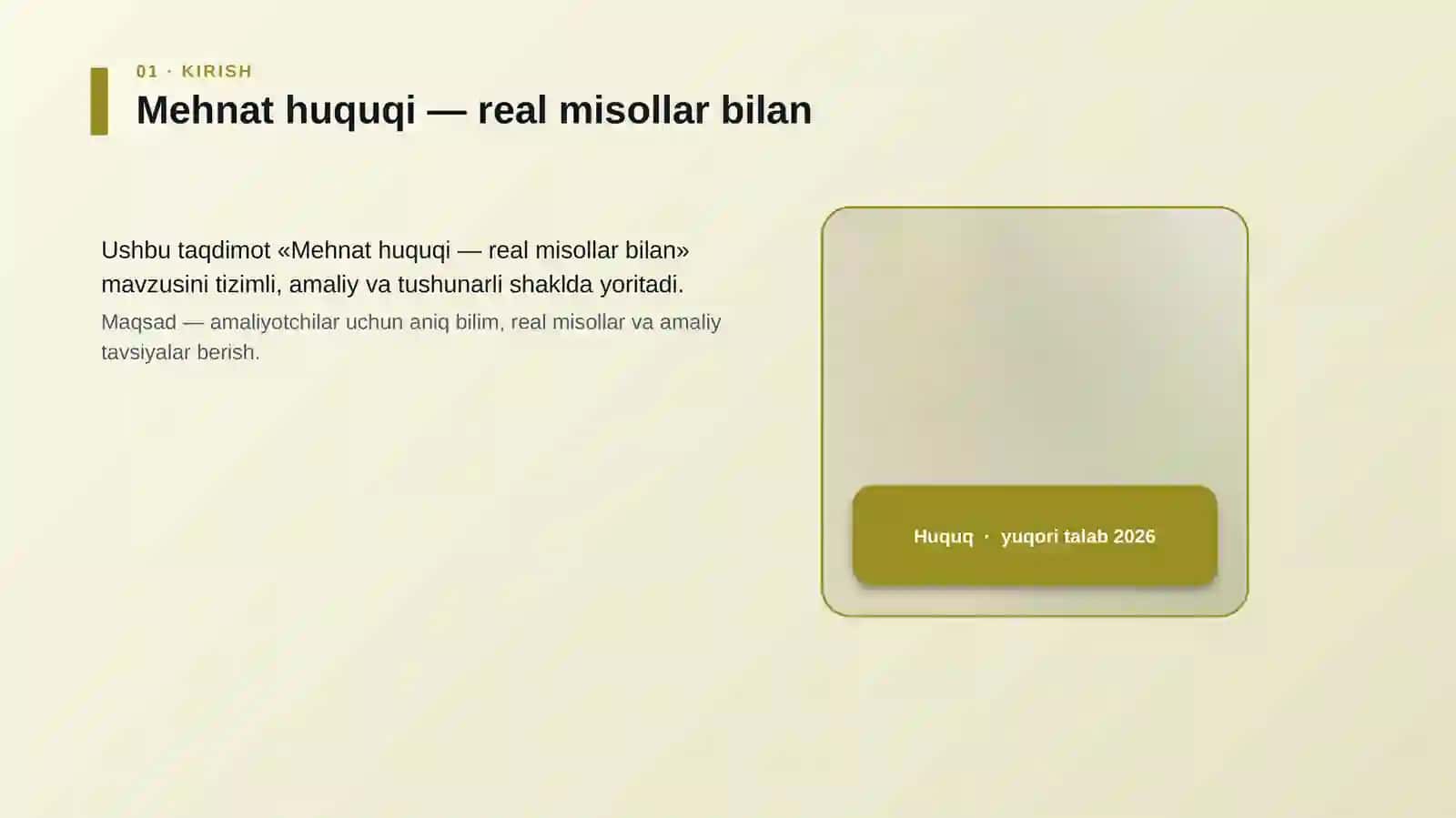 Mehnat huquqi — real misollar bilan 4