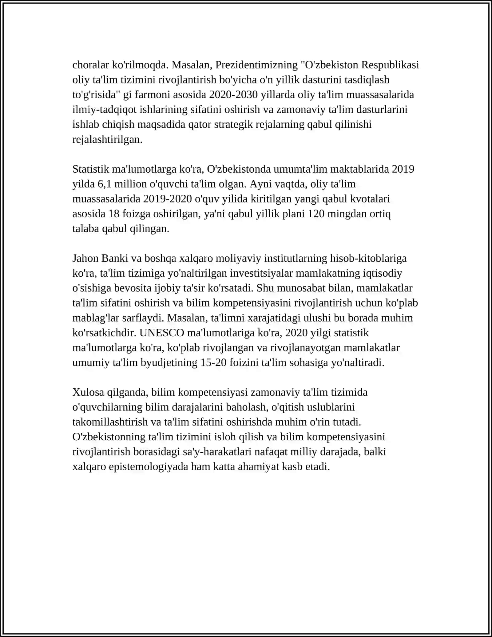 KOMPETENTSIYANING TURLARI VA TARIFLARI 4
