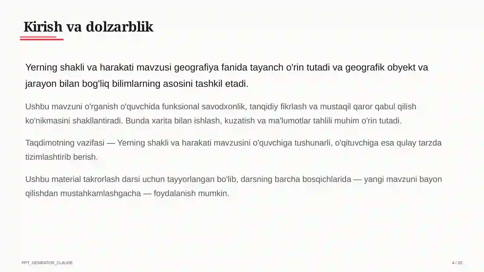 Yerning shakli va harakati (5-sinf) 4