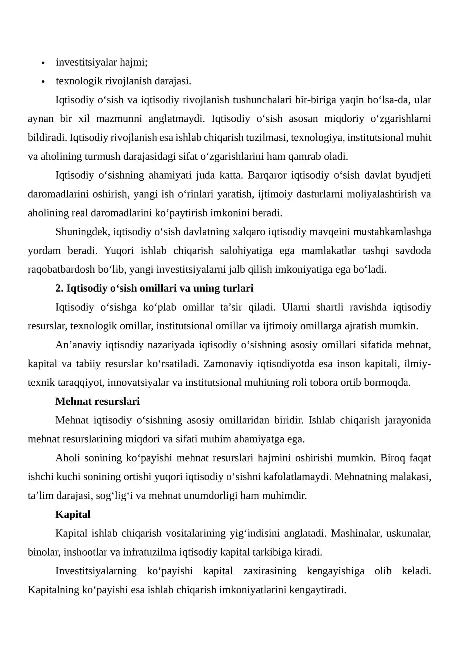 Iqtisodiy o‘sishning umumiy tavsifi va neokeynscha modellari 4